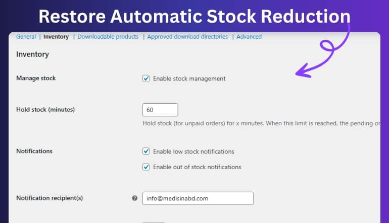 How to Restore Automatic Stock Reduction in WooCommerce
