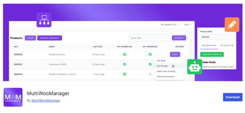 Multi Store Manager for WooCommerce
